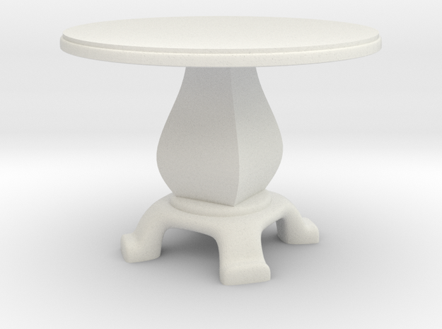 Round Table in White Natural Versatile Plastic