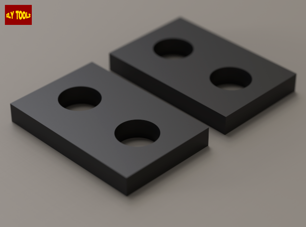 ANH Belt Greeblies - 2x Relay MKI/MKII Pads in Black Natural Versatile Plastic