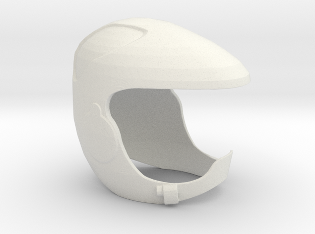 Viper Pilot Helmet (Battlestar Galactica TRS), 1/6 in White Natural Versatile Plastic