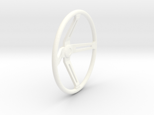 Steering Wheel V4 1/12 in White Processed Versatile Plastic