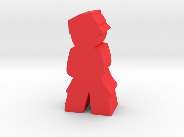 Game Piece, Dark Empire Officer, Standing in Red Processed Versatile Plastic