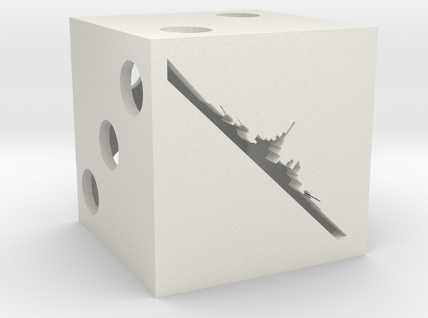 Combat dice for Axis & Allies in White Natural Versatile Plastic