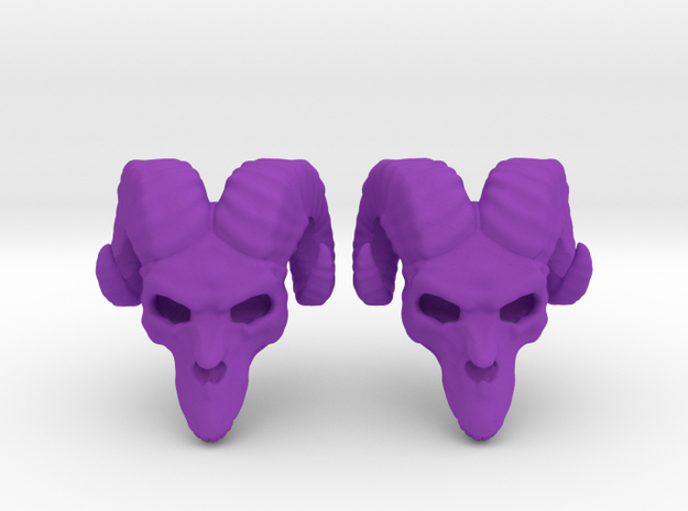 Skeletor Ram Skull Lacelock / Dubrae in Purple Processed Versatile Plastic