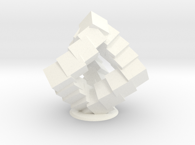 Cubic Helix in White Processed Versatile Plastic