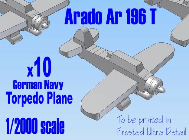 10 X 1-2000 Arado 196 For FUD in Tan Fine Detail Plastic