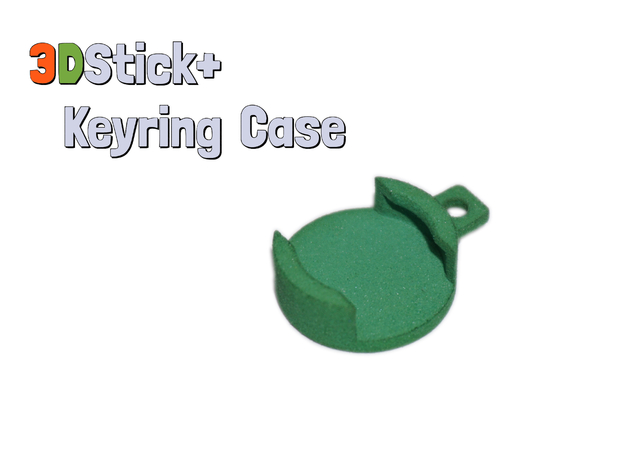 3DStick+ Keyring Case in Green Processed Versatile Plastic