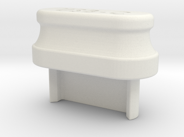 USB-C Grip Cover in White Natural Versatile Plastic