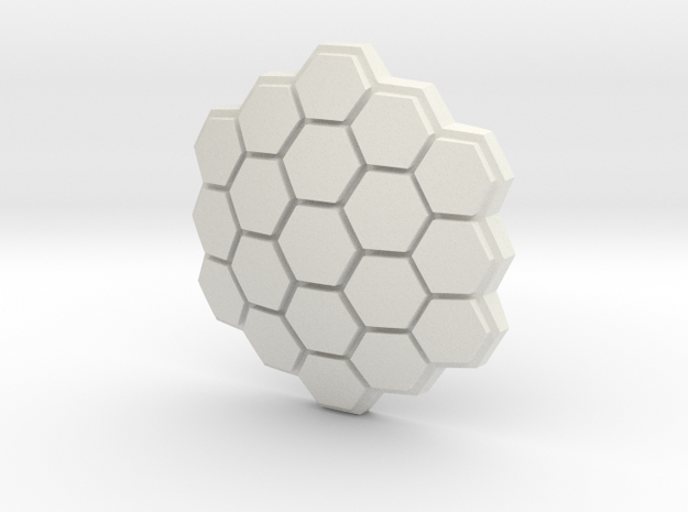 Hexagonal Energy Shield, 4mm Grip in White Natural Versatile Plastic