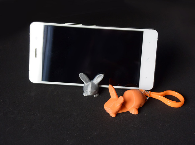 Smartphone holder - Tiny Bunny in White Natural Versatile Plastic
