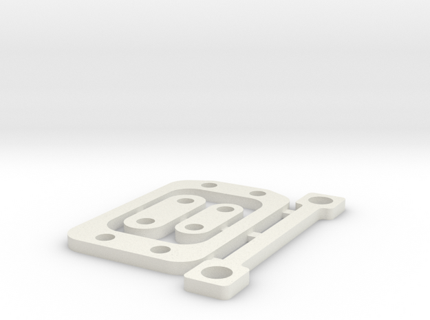 RC10B6 2mm Gear Box Spacer Set in White Natural Versatile Plastic