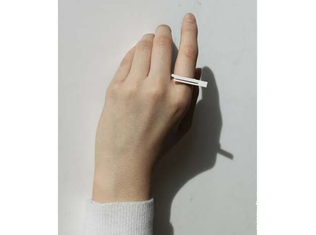 Clio Bookmark Ring in Polished Bronze Steel