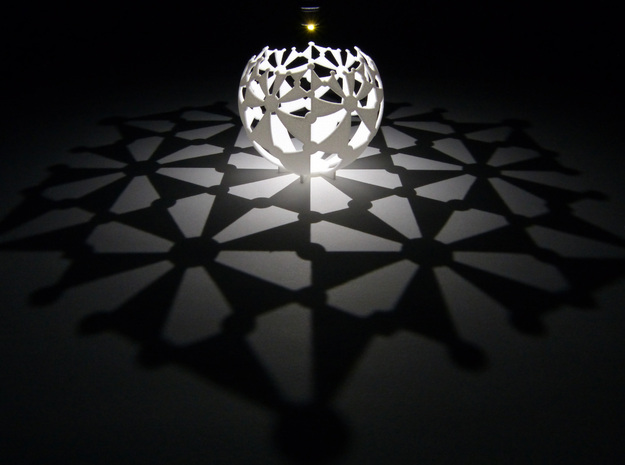 (6,3,2) triangle tiling (stereographic projection) in White Natural Versatile Plastic