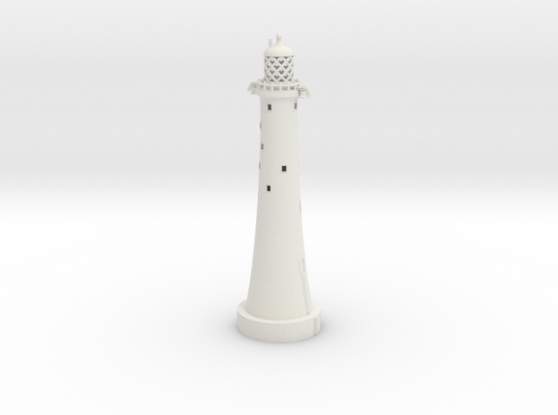 Lighthouse - Eddystone Rocks 1/285th scale in White Natural Versatile Plastic