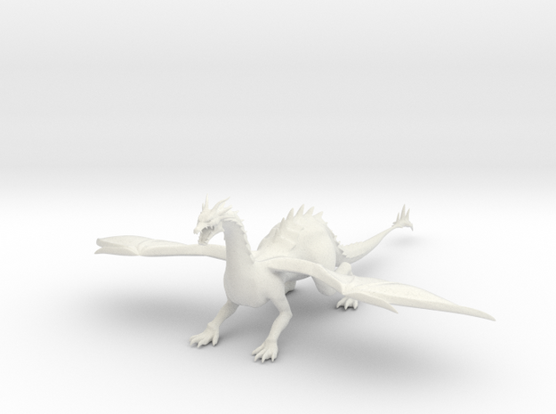 Plated Dragon-1 in White Natural Versatile Plastic