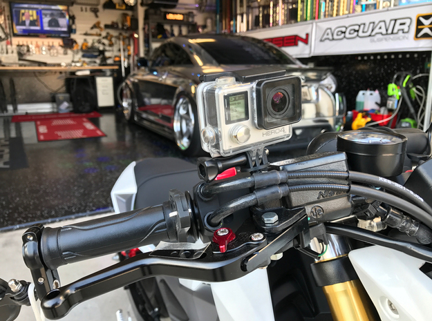 Honda Grom GoPro Mount in Place of Rear View Mirro in Black Natural Versatile Plastic
