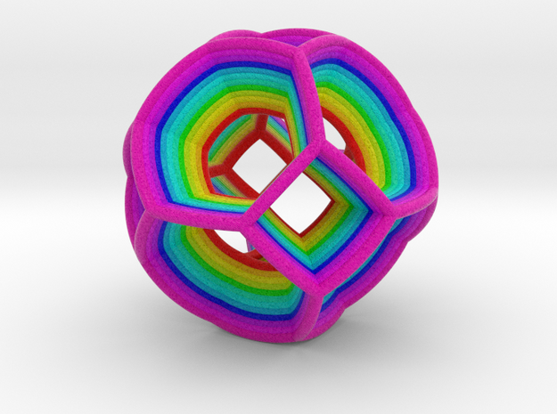 0412 Spherical Truncated Octahedron (d=6cm) #004 in Full Color Sandstone