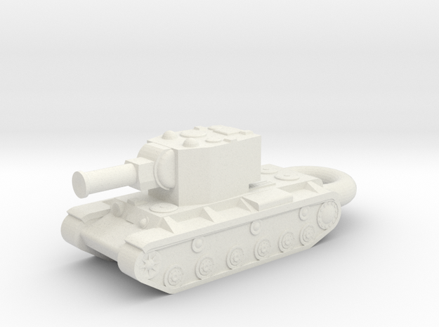 KV-2 Heavy Tank KEYCHAIN in White Natural Versatile Plastic