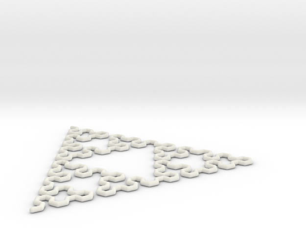 Sierpinski Arrowhead in White Natural Versatile Plastic