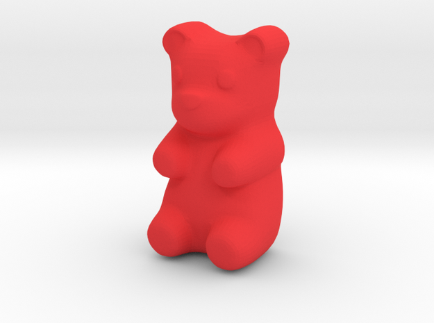 Gummy Bear in Red Processed Versatile Plastic