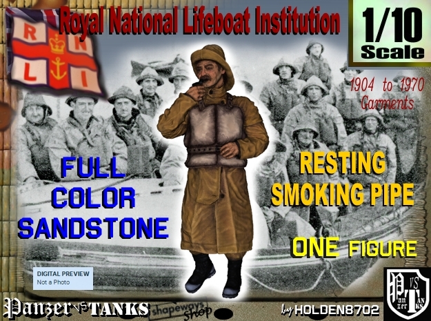 1-10 RNLI PIPE SMOKER Full Color Sandstone in Full Color Sandstone