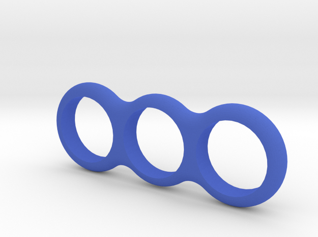 Simple Fidget Spinner in Blue Processed Versatile Plastic