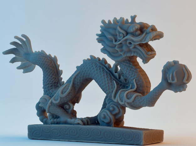 Chinese Dragon in Smooth Fine Detail Plastic