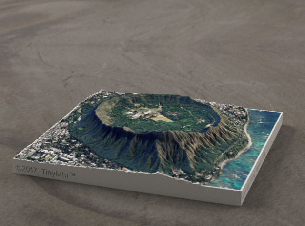 Diamond Head, Hawai'i, USA, 1:15000 in Full Color Sandstone