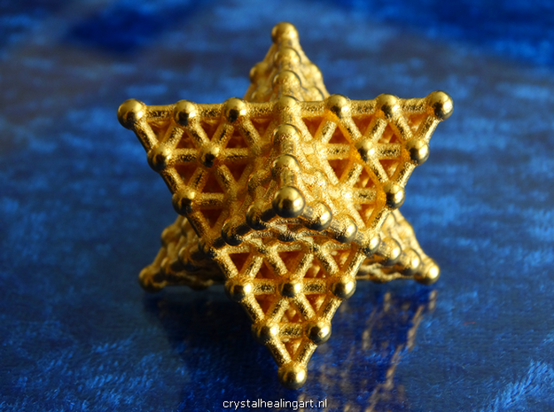 Merkaba Matrix 3 - Star tetrahedron grid in White Processed Versatile Plastic