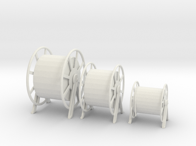 1/32 DKM Hauser Rope Barrels SET  in White Natural Versatile Plastic