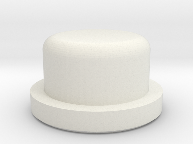 Rounded firebutton for TalyMod in White Natural Versatile Plastic