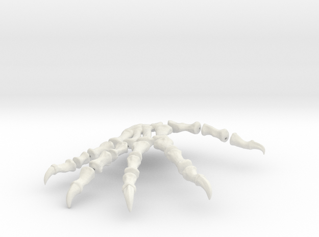 Komodo Left Foot Back 1:5 Scale in White Natural Versatile Plastic