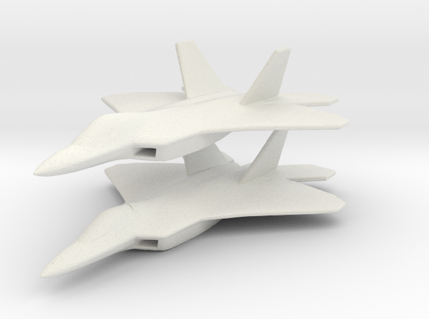 1/350 F-22 Raptor Fighter X 2 in White Natural Versatile Plastic