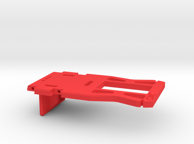 Center steer Rx Esc Mount ver.1 in Red Processed Versatile Plastic