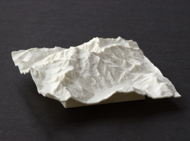 4''/10cm Mt. Blanc, France/Italy in White Natural Versatile Plastic