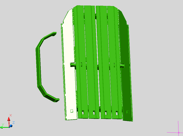 Autorack Trifold Door ROCK BILEVEL in Tan Fine Detail Plastic