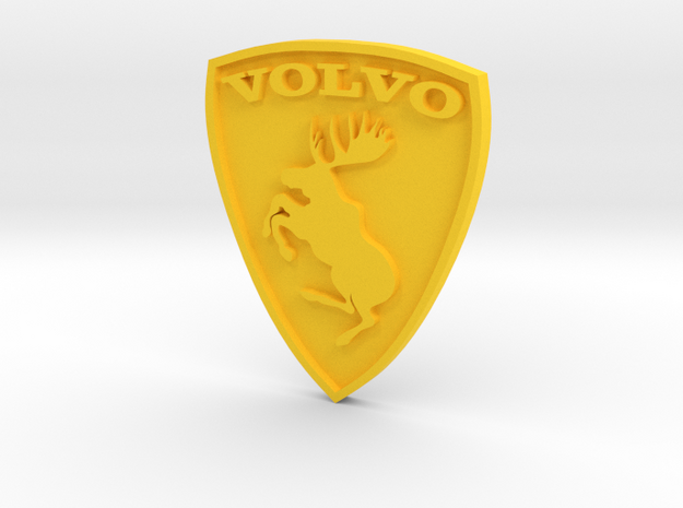 Volvo moose logo (aka Ferrari killer) in Yellow Processed Versatile Plastic