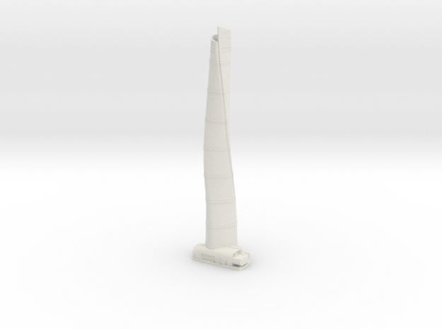 Shanghai Tower (1:2000) in White Natural Versatile Plastic