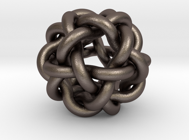 Woven Ball Scaled X2 in Polished Bronzed Silver Steel