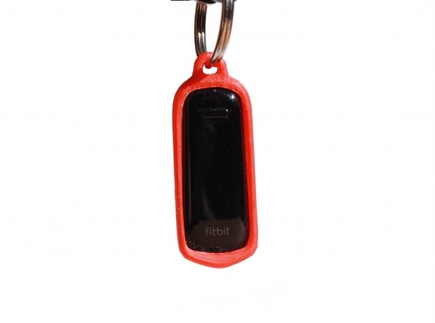 Fitbit One Keychain Case in Red Processed Versatile Plastic