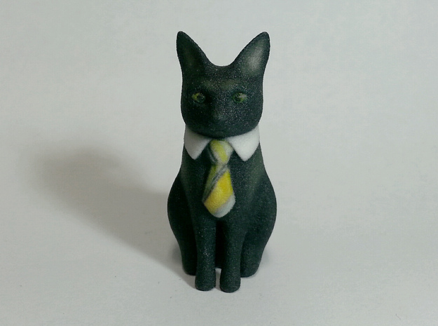 Business Cat in Full Color Sandstone