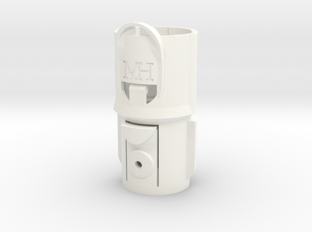 Adapter for Dyson V7/V8 to pre-V7 tools in White Processed Versatile Plastic