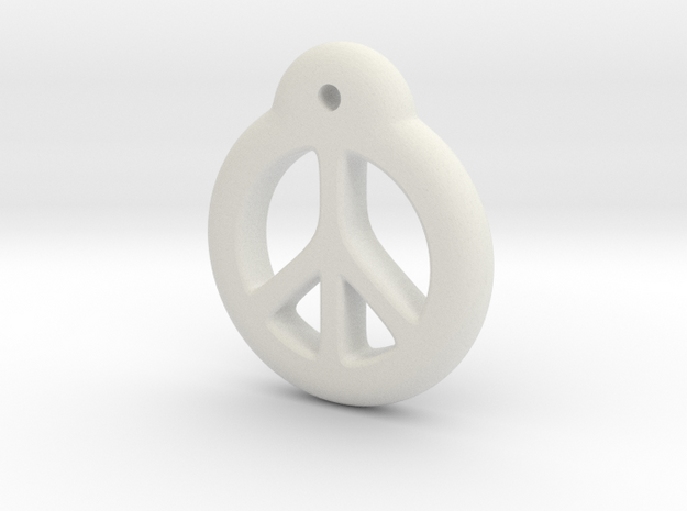 Blythe Doll Pullring *Peace* in White Natural Versatile Plastic