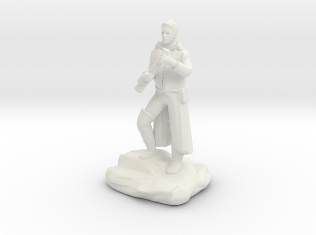 Halfling Rogue  With Dagger in White Natural Versatile Plastic