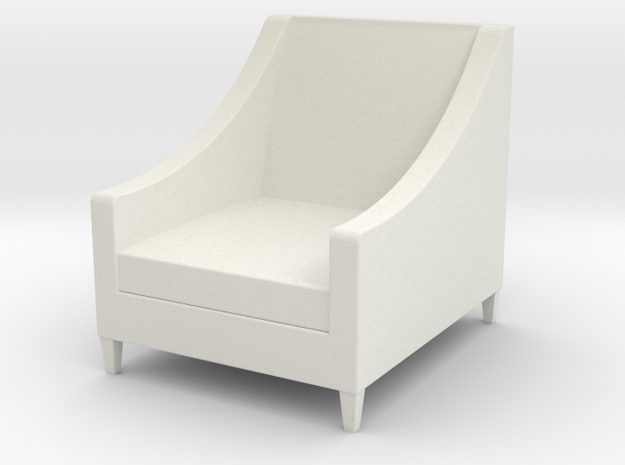 1:24 Armchair in White Natural Versatile Plastic