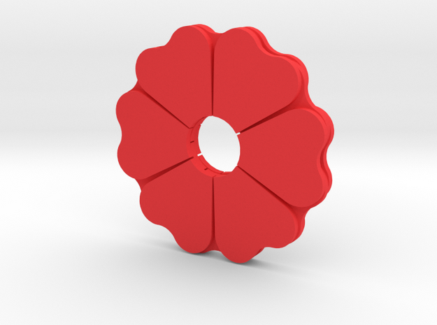 Poppy Spinner in Red Processed Versatile Plastic