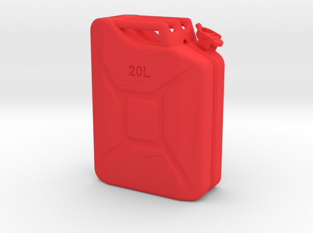 1/10th Scale Jerry Can / gas can in Red Processed Versatile Plastic
