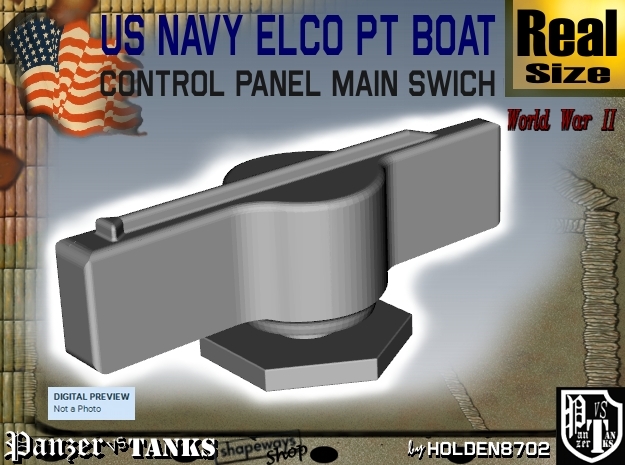 PT Boat Control Panel Main Swich in White Processed Versatile Plastic