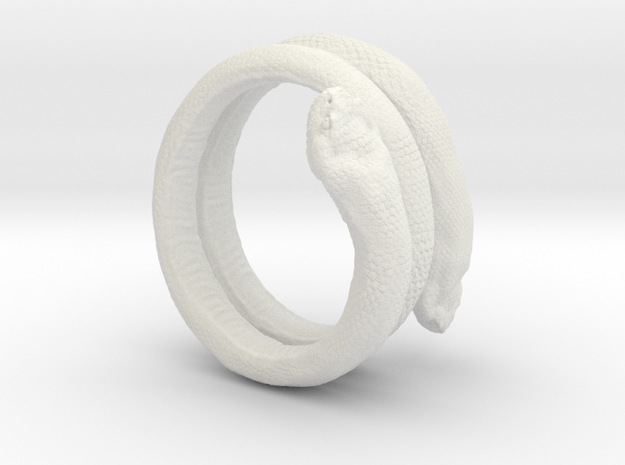 Snake Bracelet in White Natural Versatile Plastic