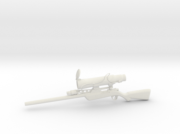 Sniper rifle in White Natural Versatile Plastic