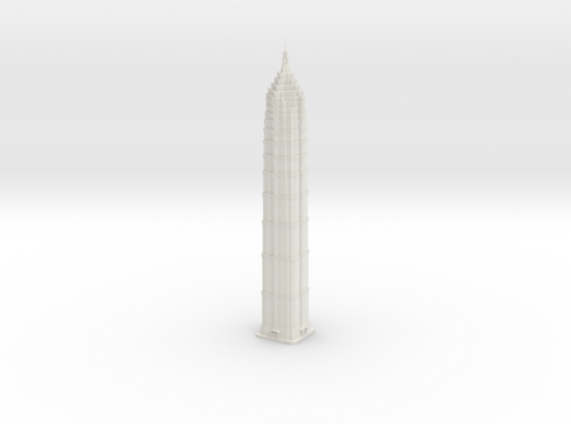 Jin Mao Tower (1:2000) in White Natural Versatile Plastic
